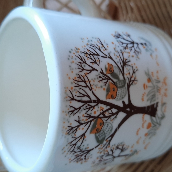 Trio of Vintage Owls in a Tree small mugs - Picture 5 of 11